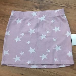 Pink skirt with white stars